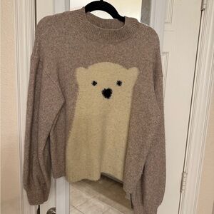 kate spade Beige and Cream Bear Sweater
